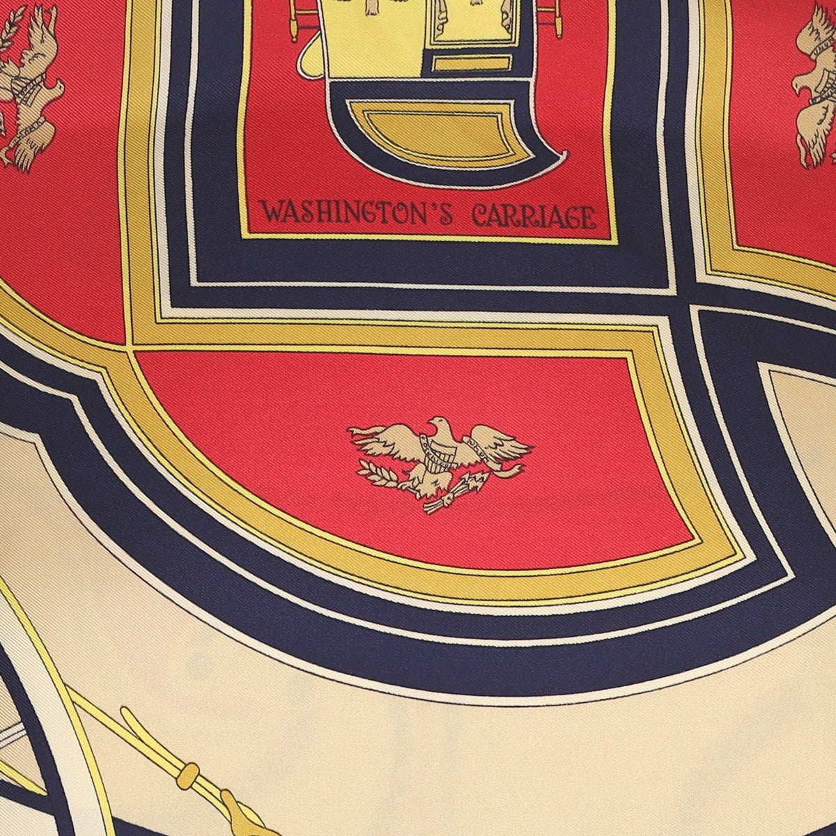 Pristine Hermès Washington's Carriage Silk Scarf