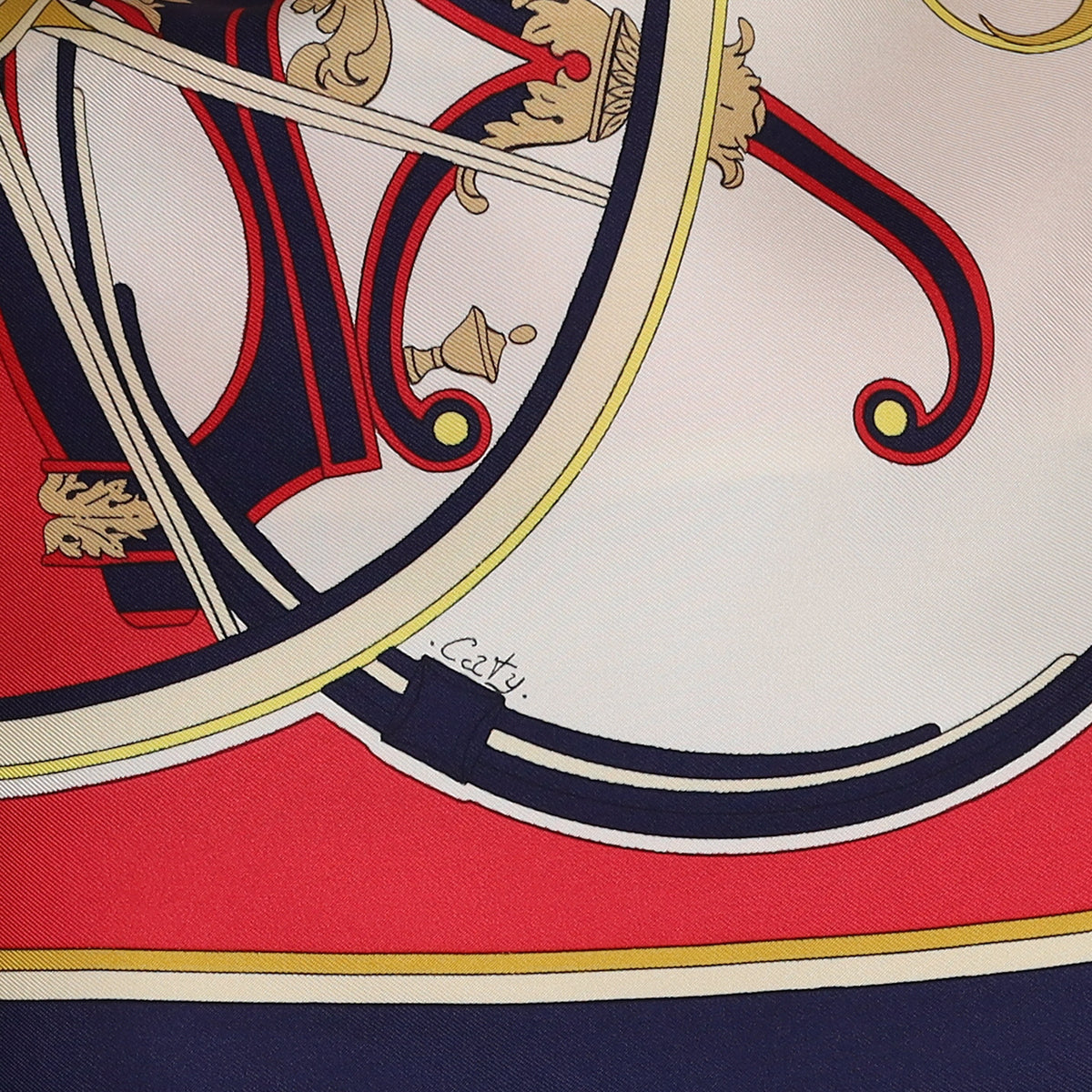Pristine Hermès Washington's Carriage Silk Scarf