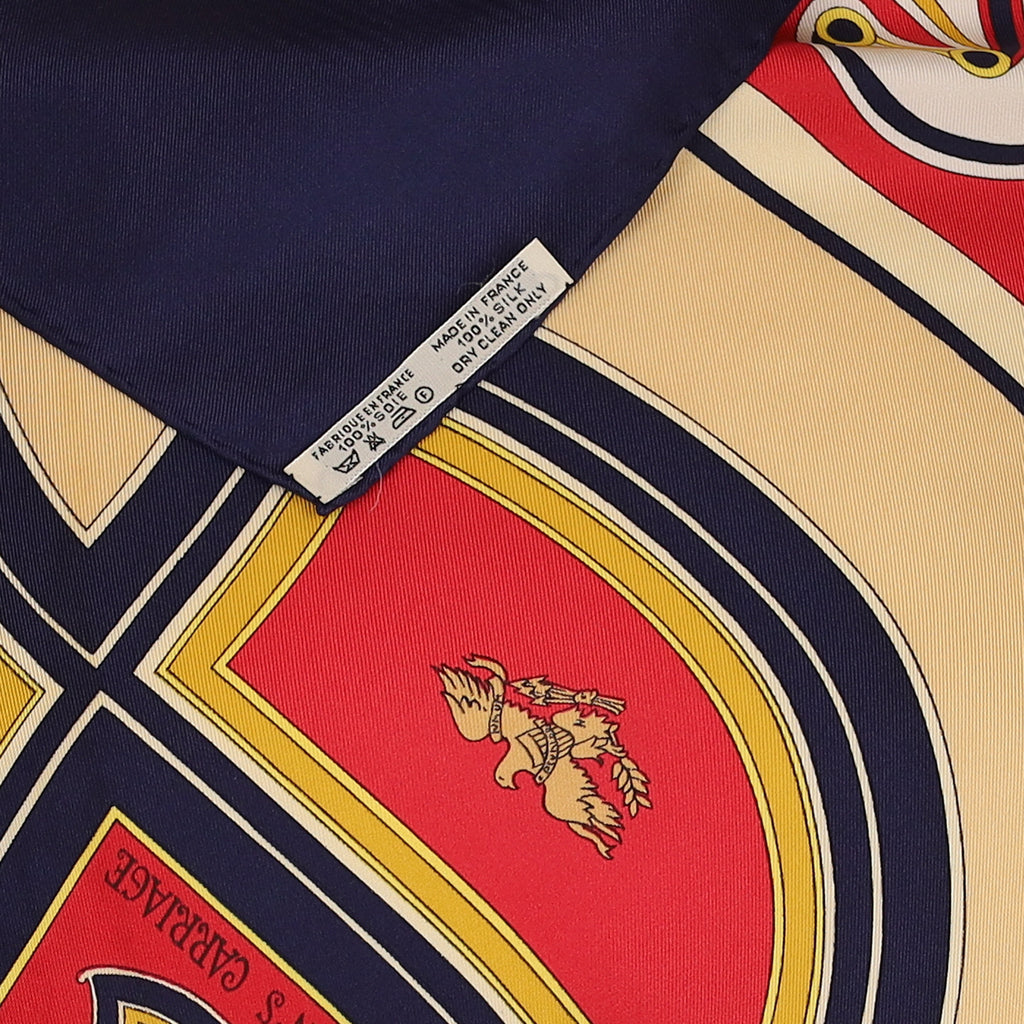 Pristine Hermès Washington's Carriage Silk Scarf