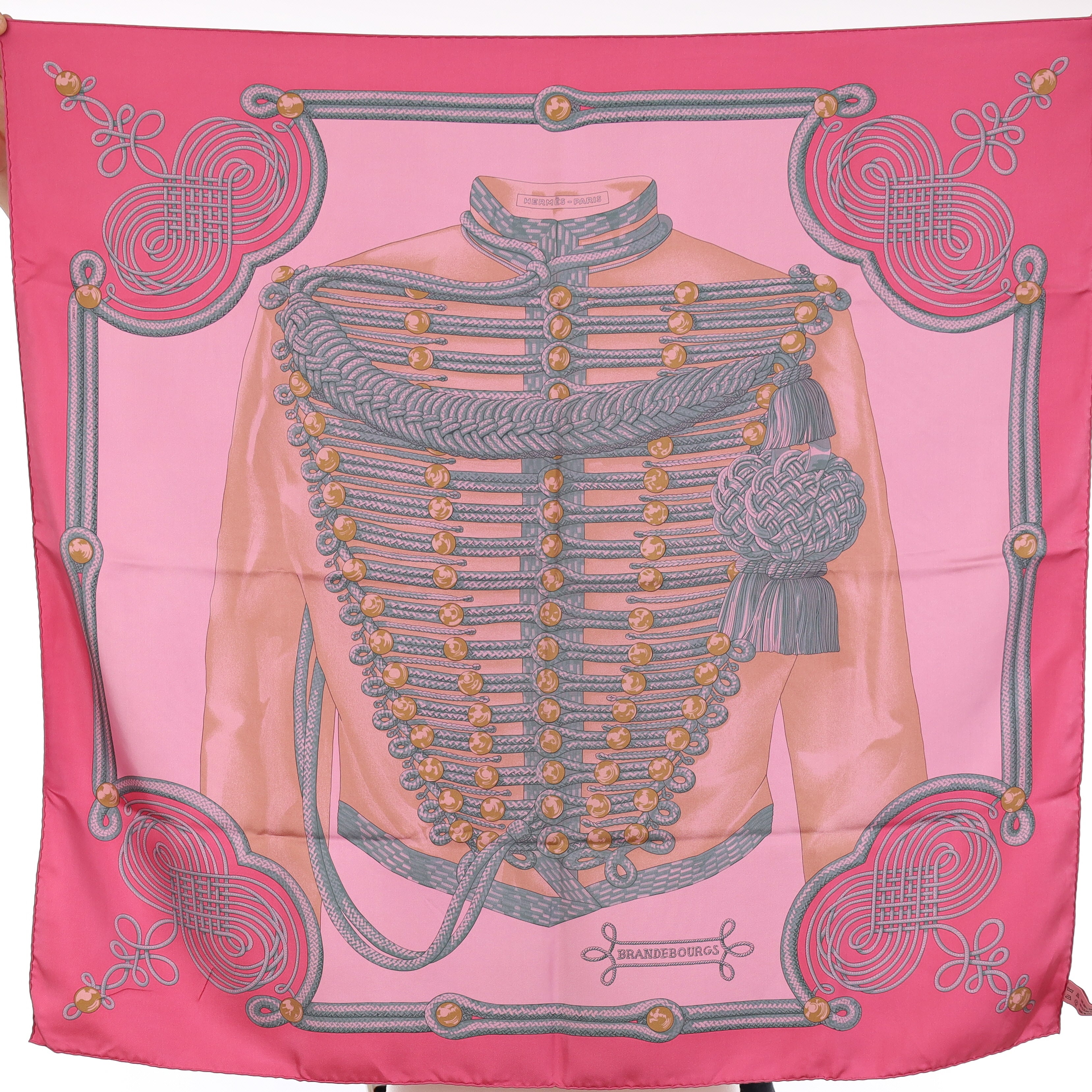 Pristine Boxed Hermès Brandebourgs Surteint Silk Scarf