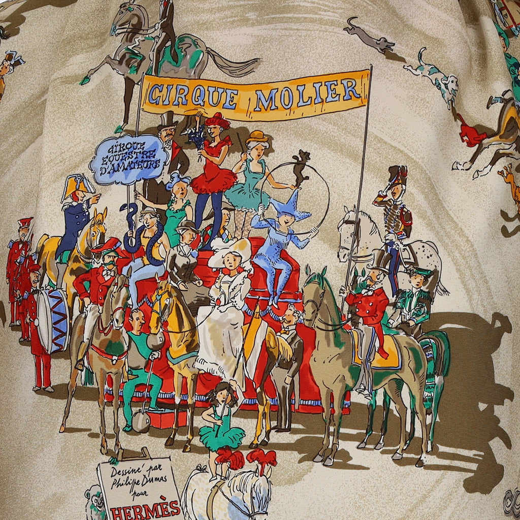 Hermès Cirque Molier Vintage Silk Scarf Quite Rare