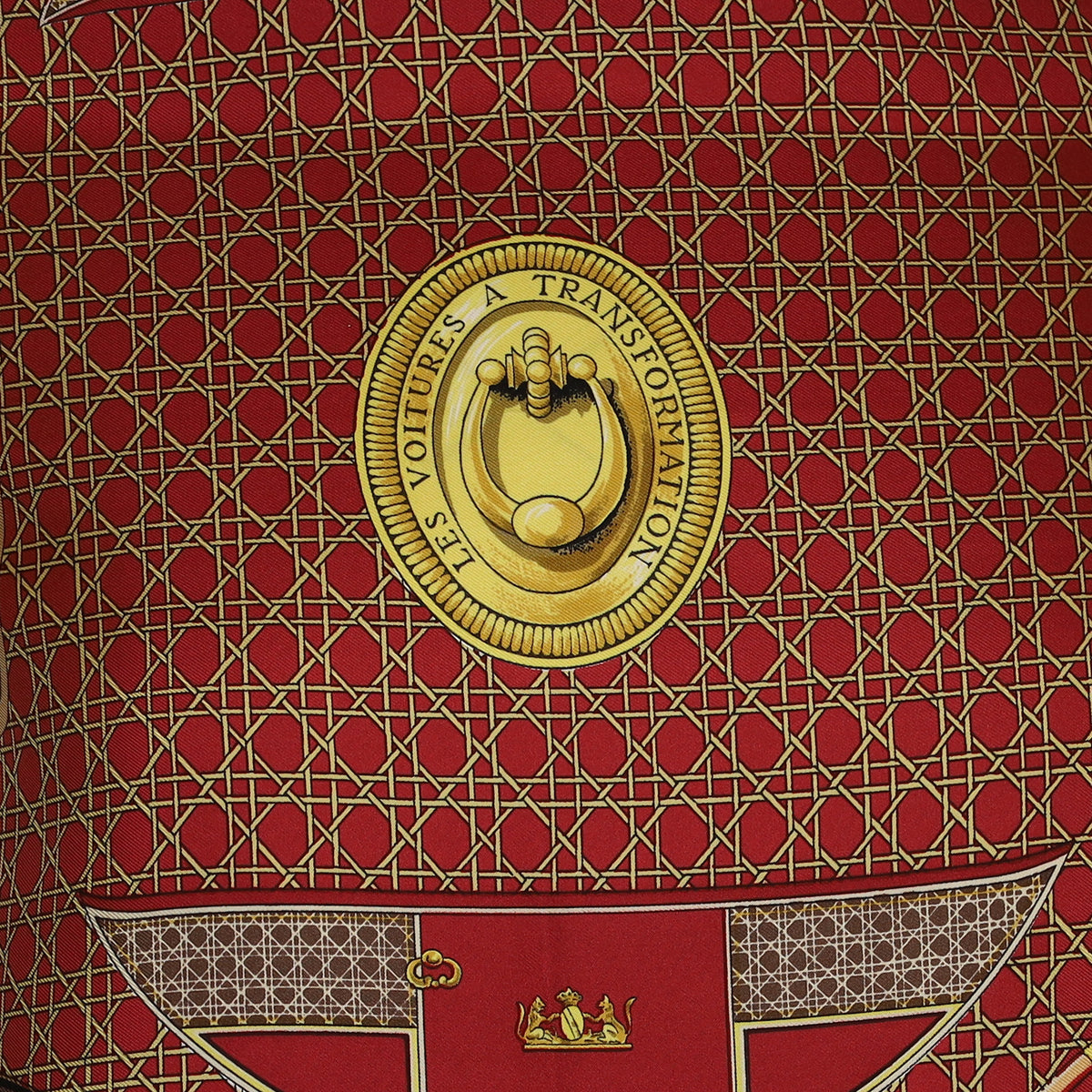 Hermès Les Voitures a Transformation Vintage Silk Scarf