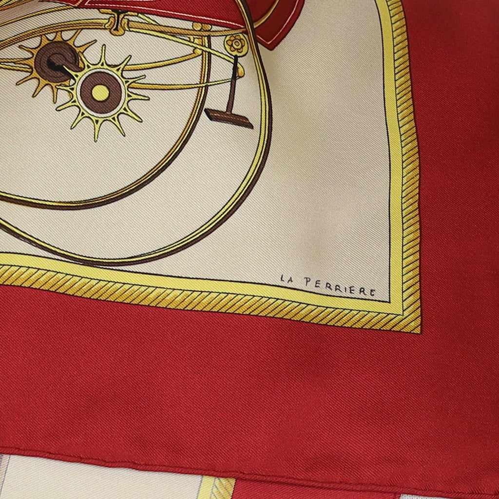 Hermès Les Voitures a Transformation Vintage Silk Scarf
