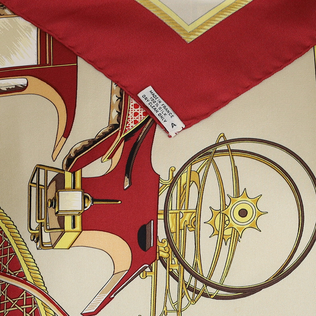 Hermès Les Voitures a Transformation Vintage Silk Scarf