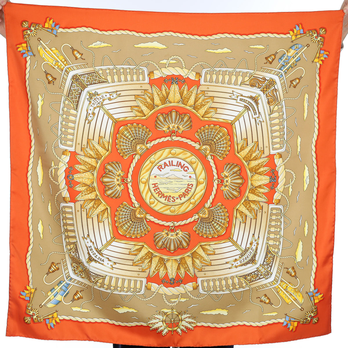 Hermès Railing Vintage Silk Scarf Quite Rare