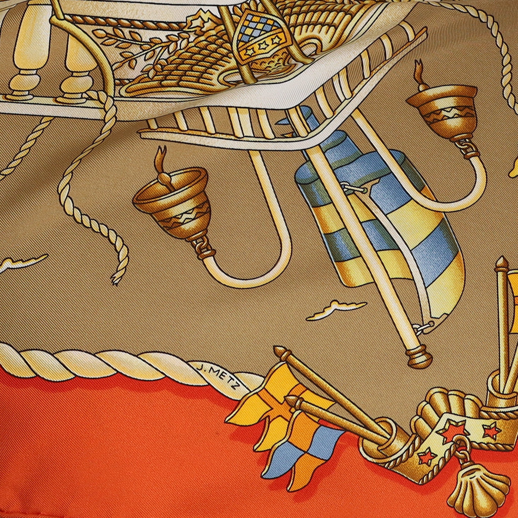 Hermès Railing Vintage Silk Scarf Quite Rare