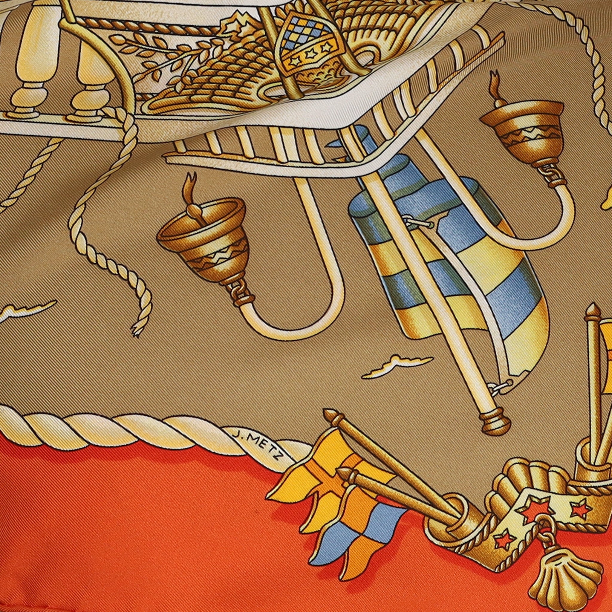 Hermès Railing Vintage Silk Scarf Quite Rare