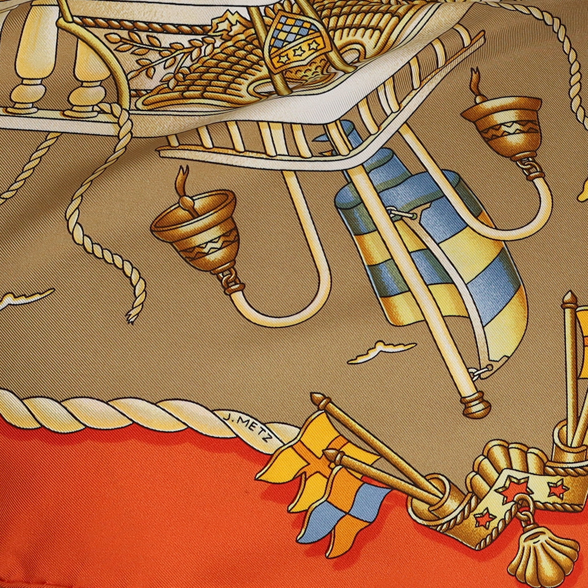 Hermès Railing Vintage Silk Scarf Quite Rare