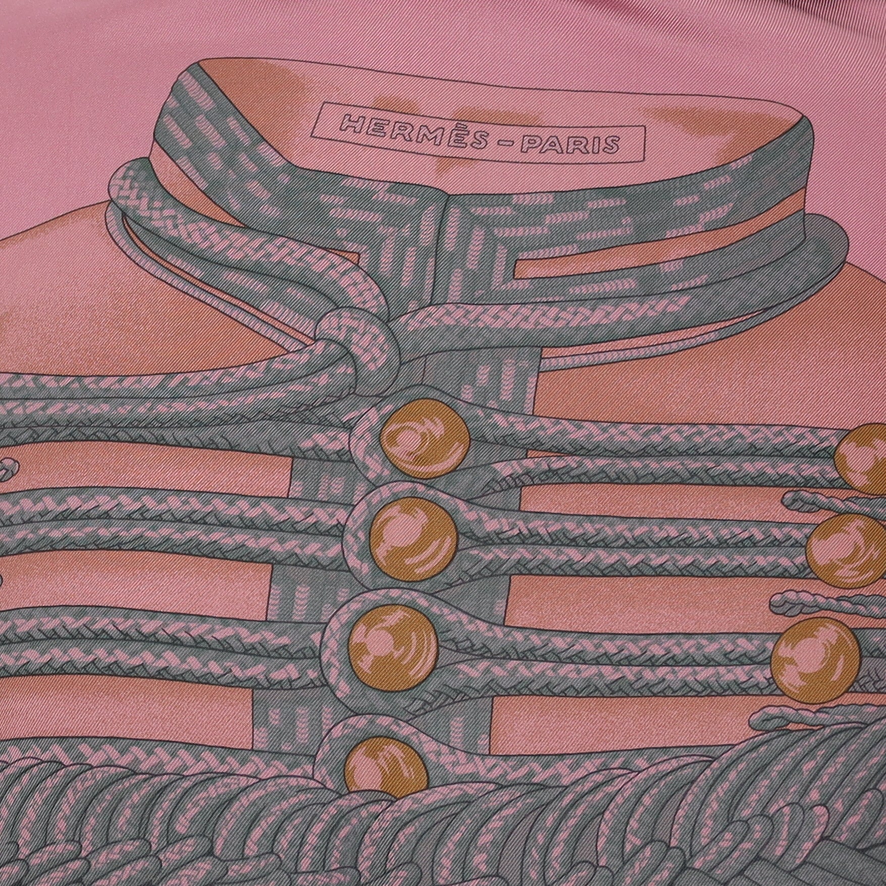Pristine Boxed Hermès Brandebourgs Surteint Silk Scarf
