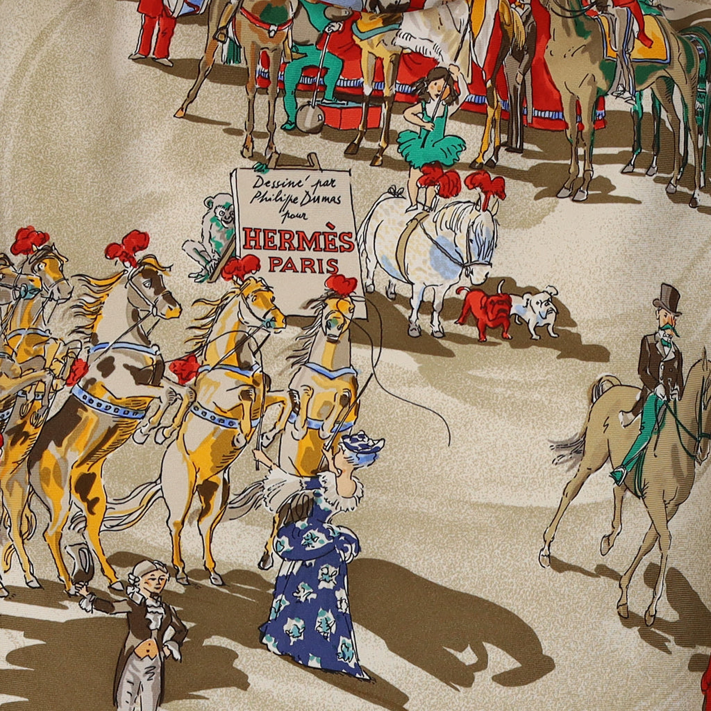 Hermès Cirque Molier Vintage Silk Scarf Quite Rare