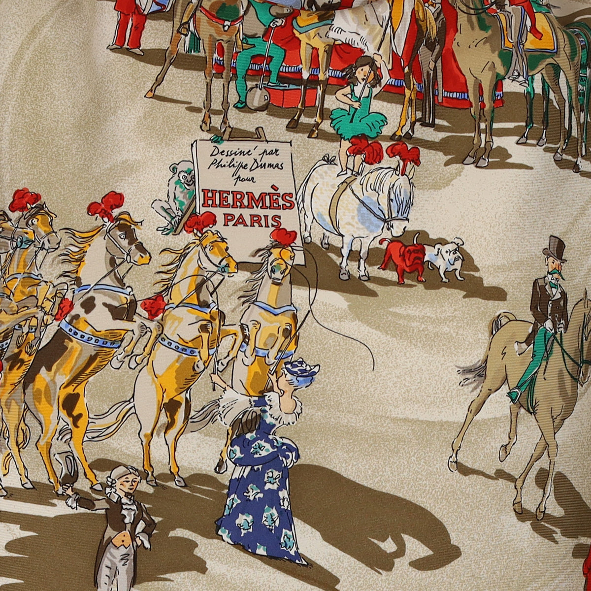 Hermès Cirque Molier Vintage Silk Scarf Quite Rare