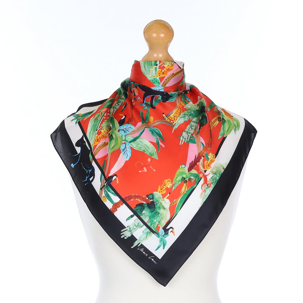 Marc Cain Tropical Design Silk Scarf