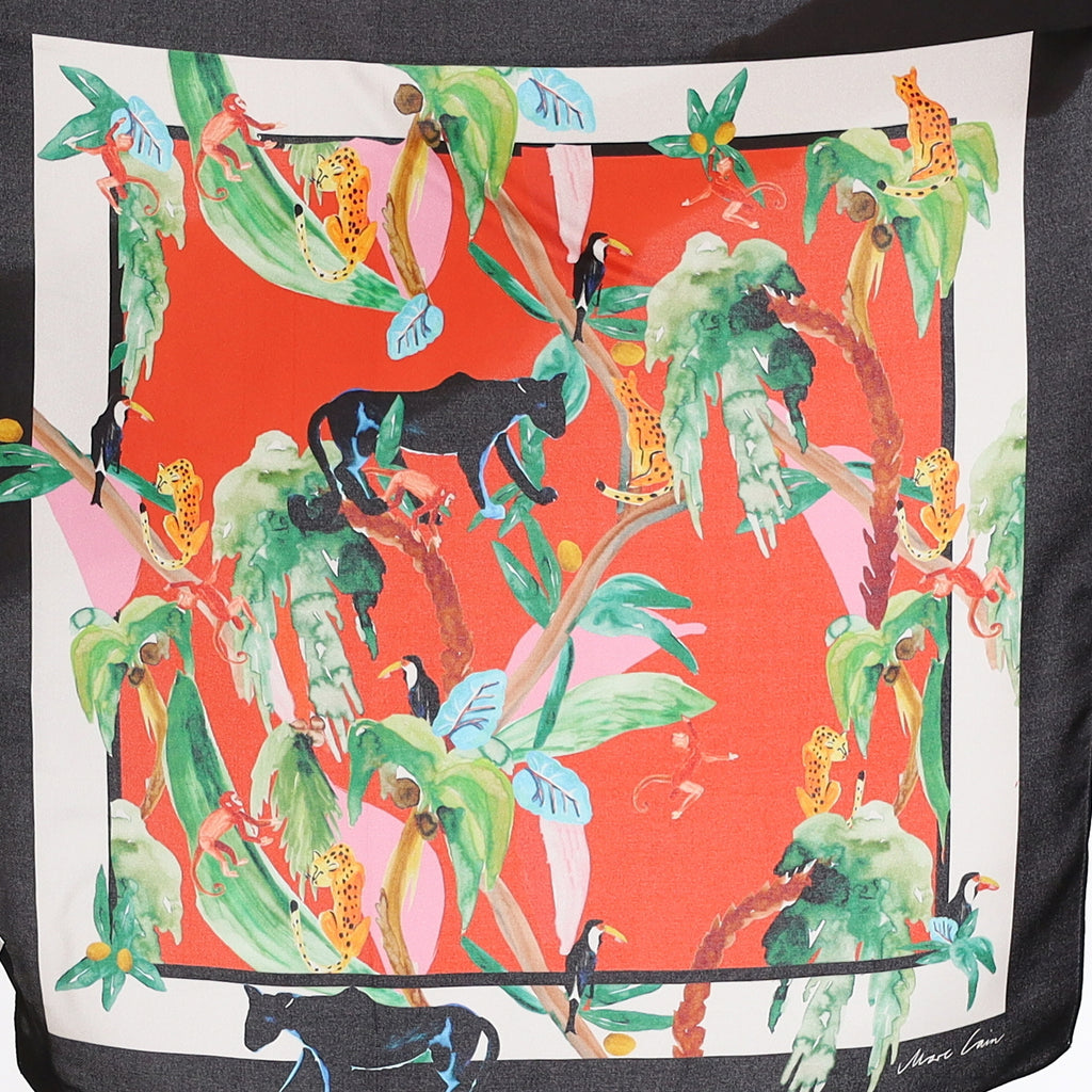 Marc Cain Tropical Design Silk Scarf