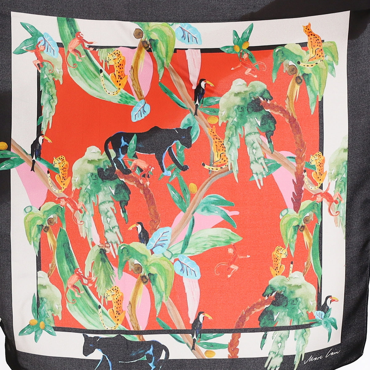 Marc Cain Tropical Design Silk Scarf