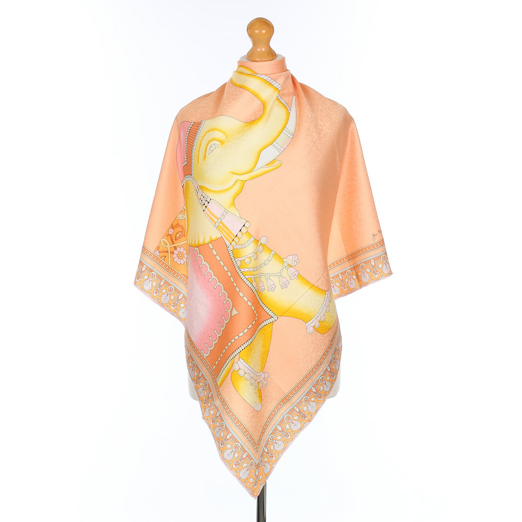 Jim Thompson Elephant Design Silk Scarf