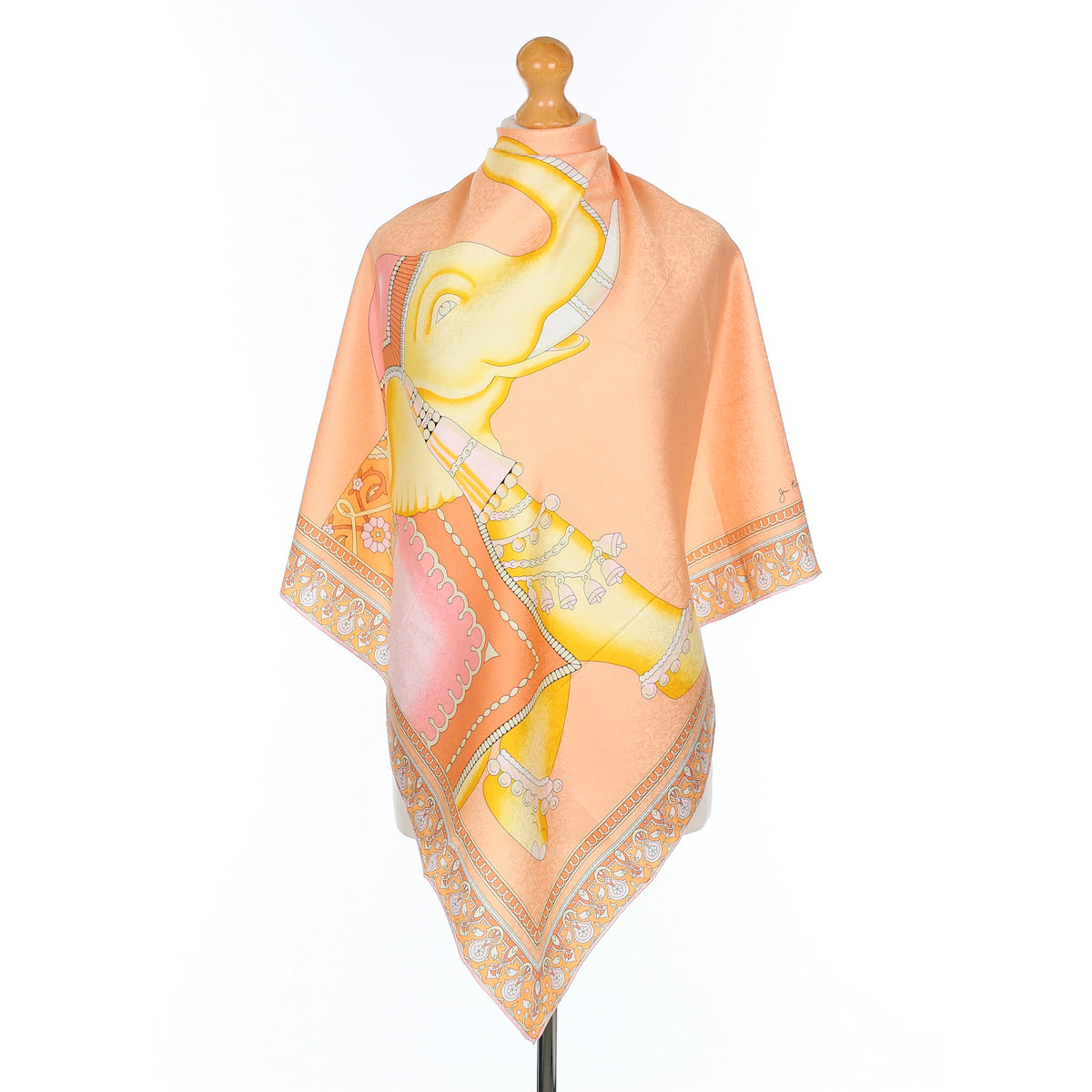 Jim Thompson Elephant Design Silk Scarf