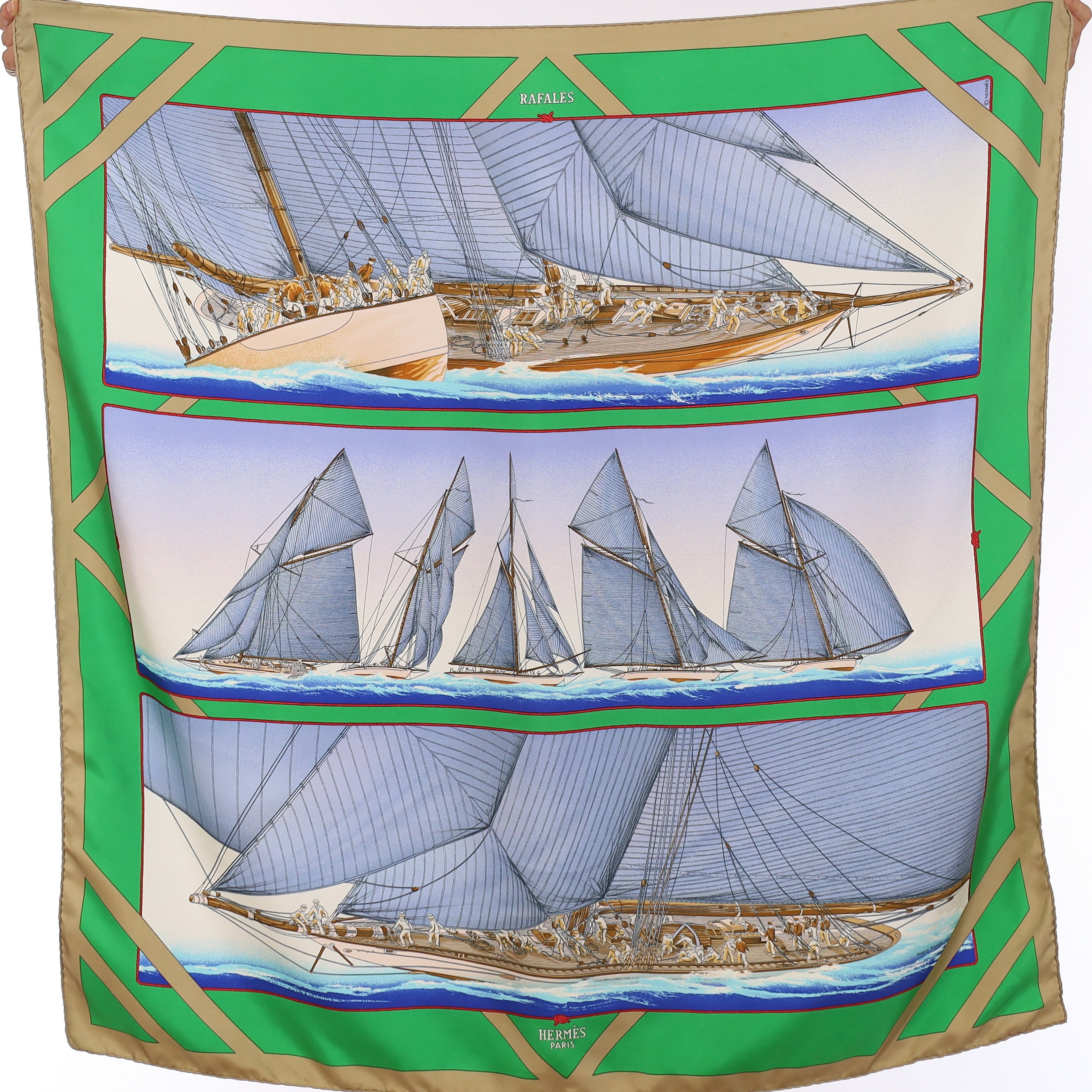 Rafales Hermès Silk Scarf Quite Rare