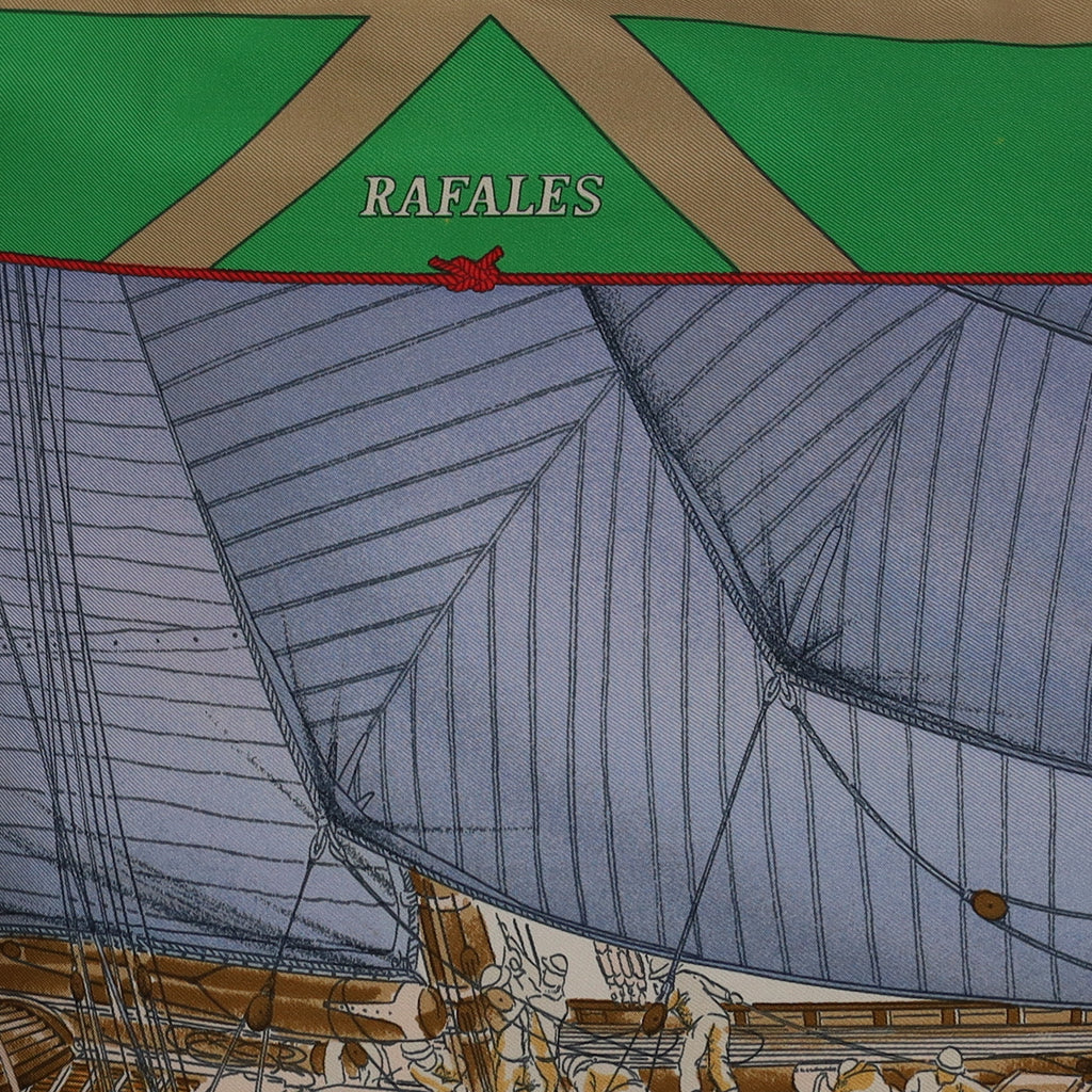 Rafales Hermès Silk Scarf Quite Rare