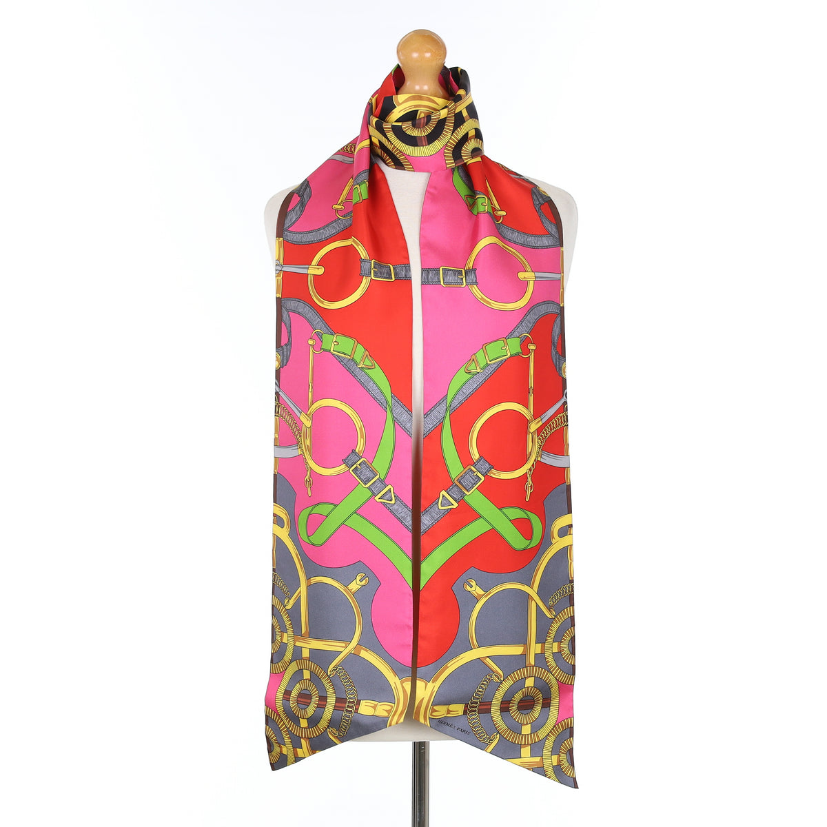 Pristine Boxed Éperon D’Or Hermès Maxi Twilly Scarf