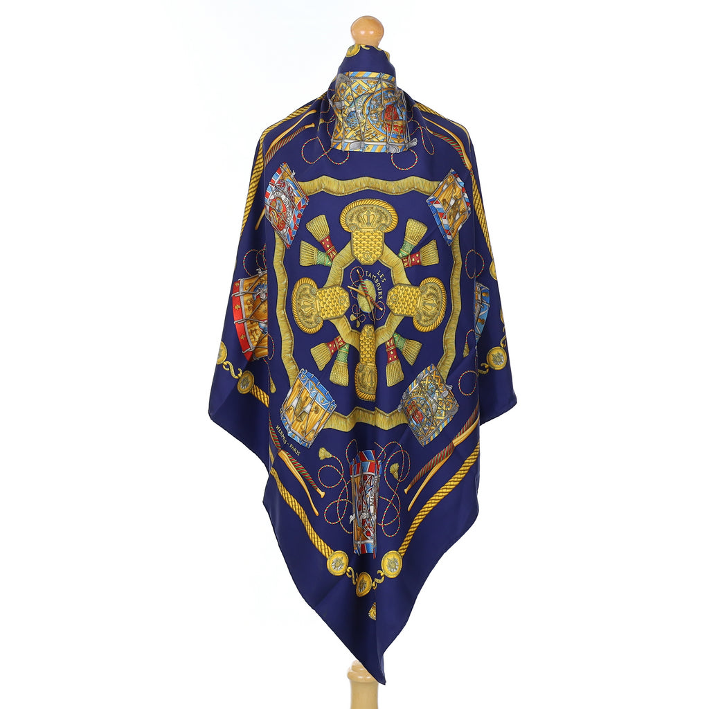 Hermès Les Tambours Silk Scarf