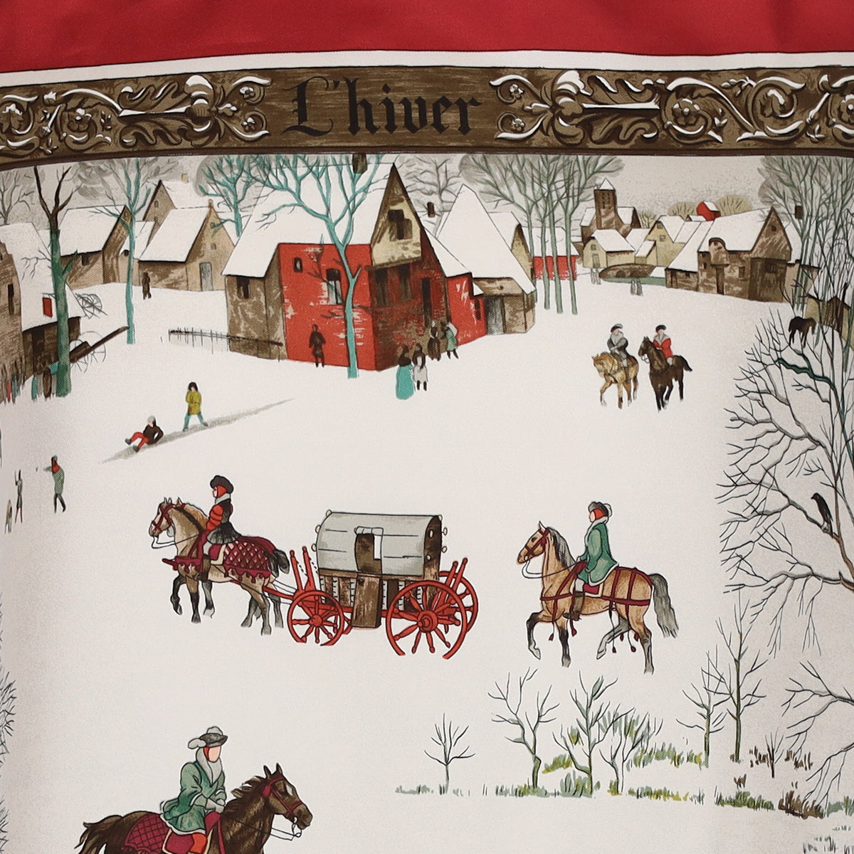 Hermès L'hiver Silk Scarf
