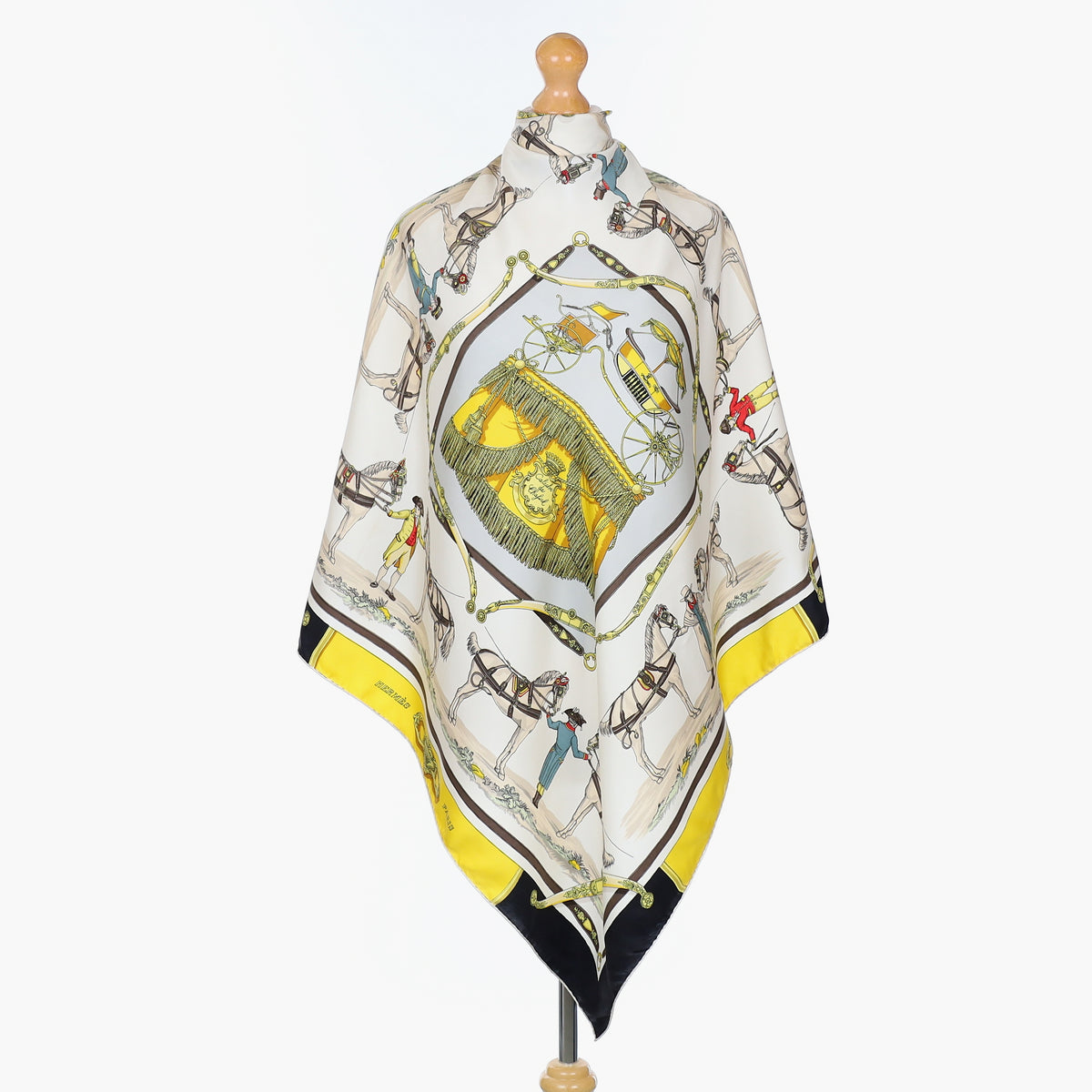 Hermès Harnais a L'anglaise Vintage Silk Scarf