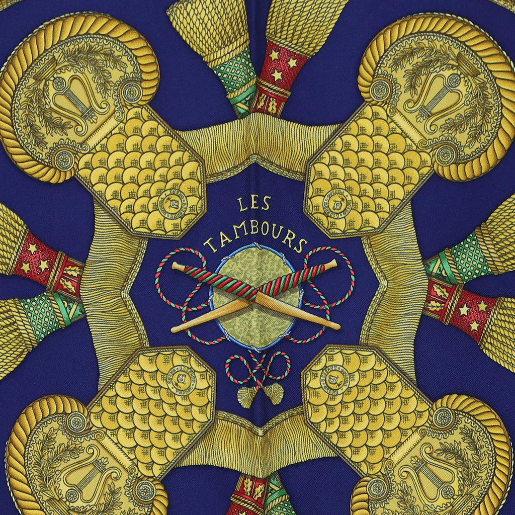 Hermès Les Tambours Silk Scarf