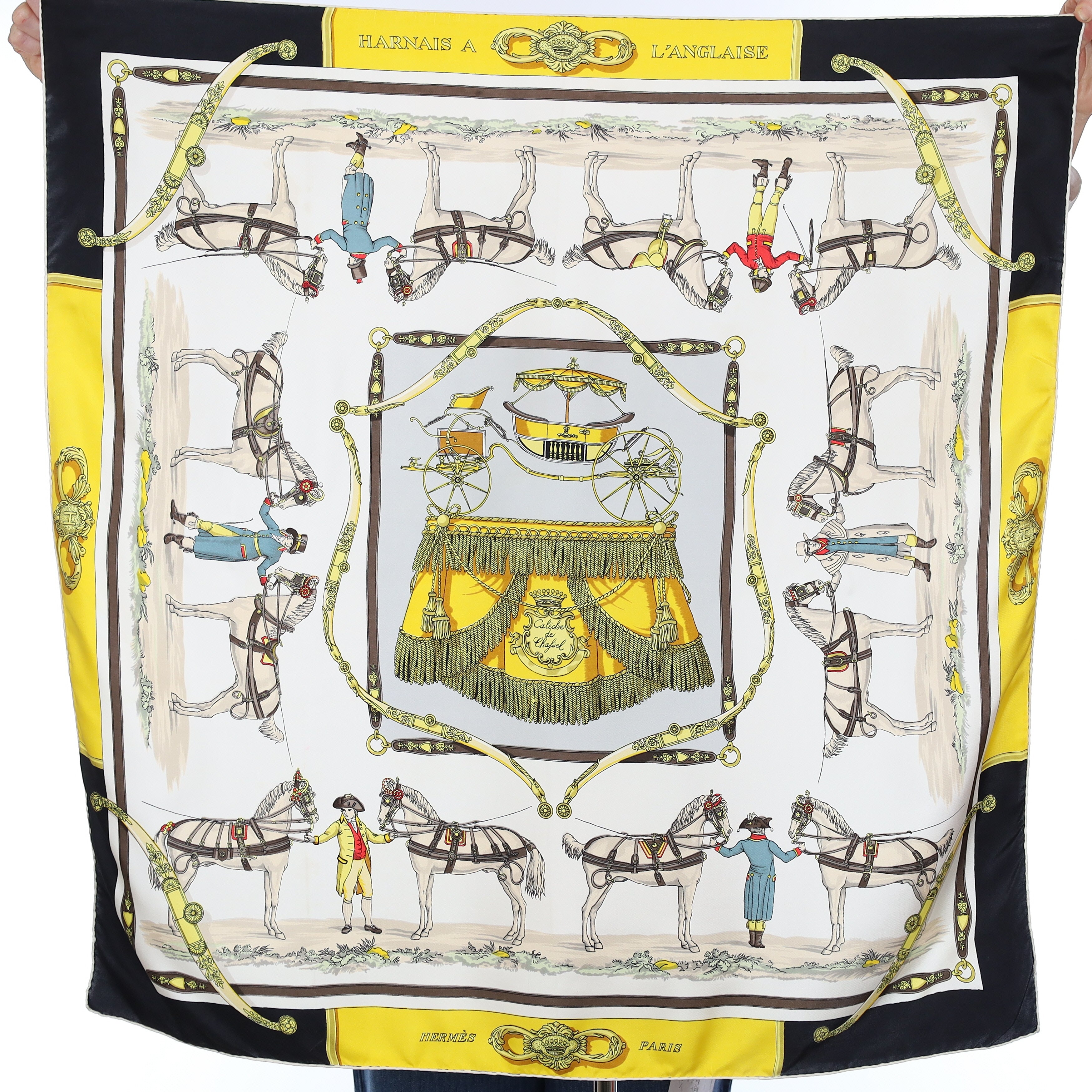Hermès Harnais a L'anglaise Vintage Silk Scarf