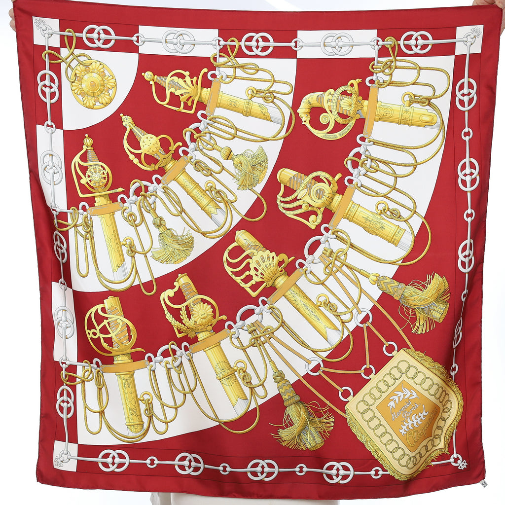 Hermès Cliquetis Vintage Silk Scarf