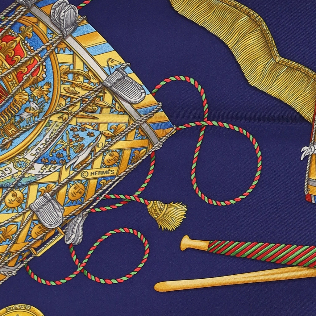 Hermès Les Tambours Silk Scarf
