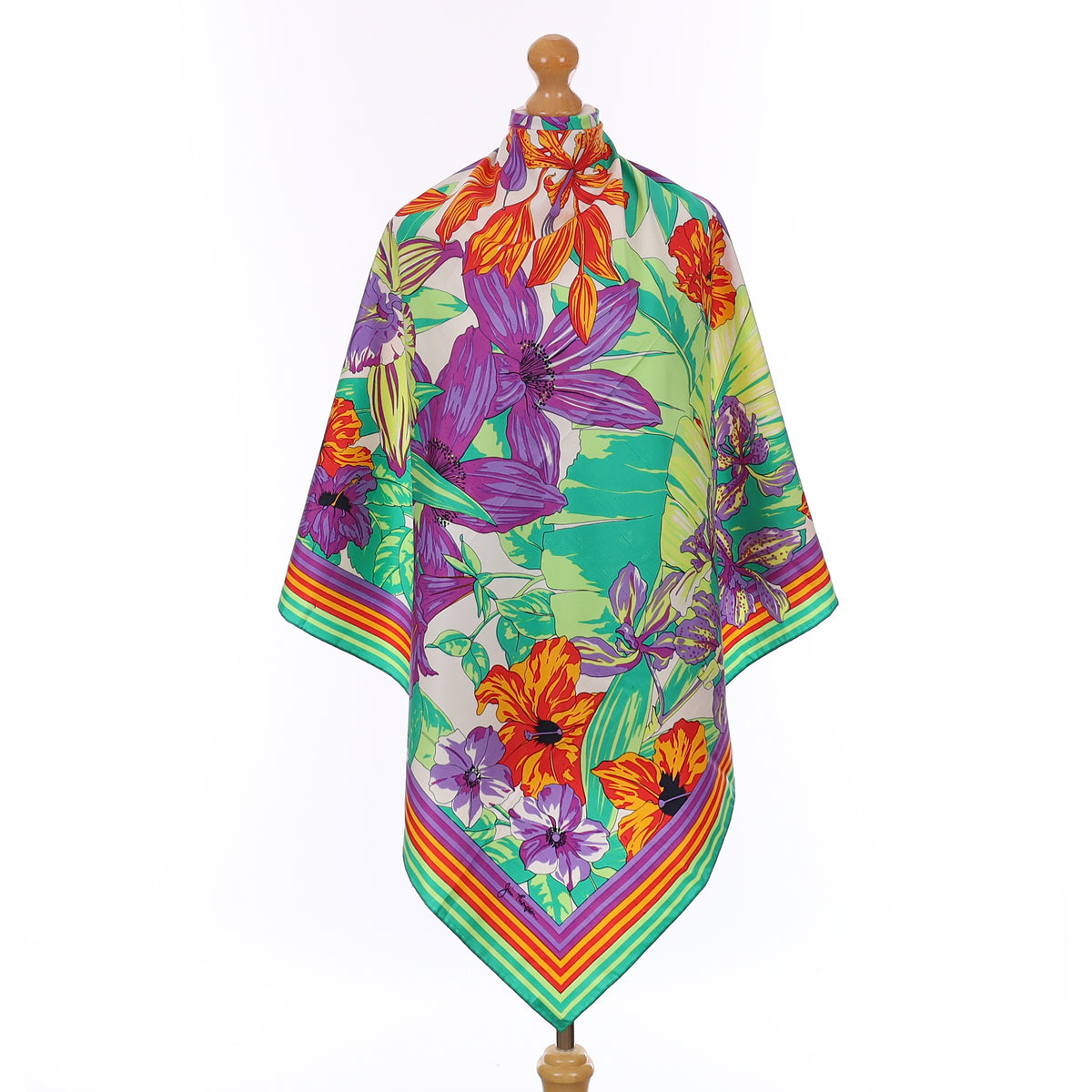 Jim Thompson Multicolour Floral Silk Scarf