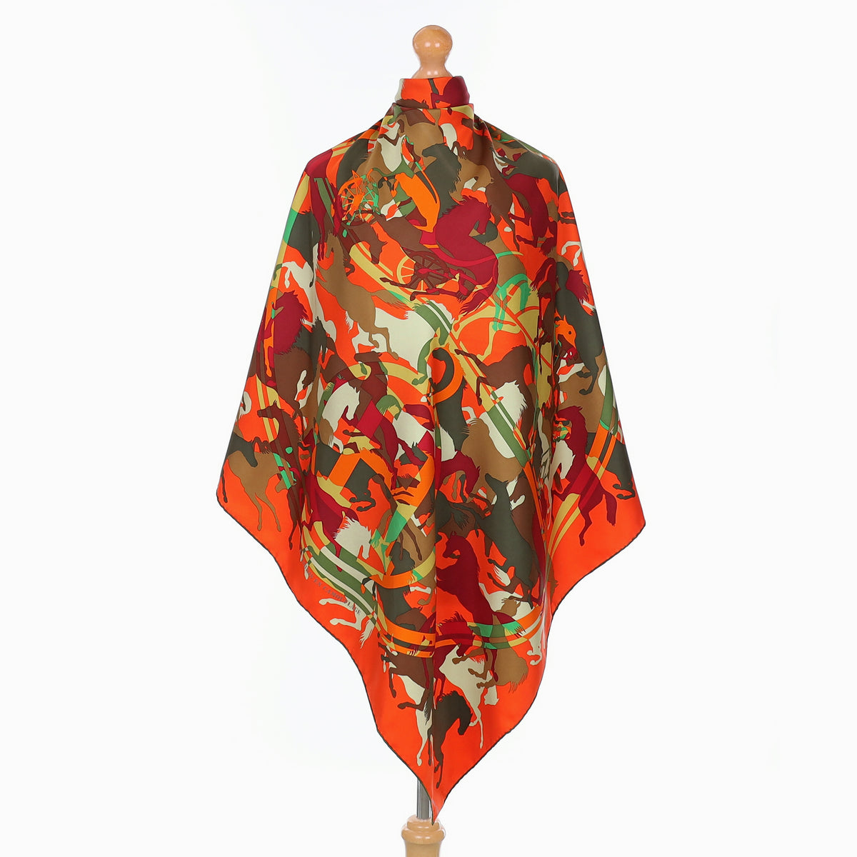 Hermès Ex-Libris en Camouflage Silk Scarf