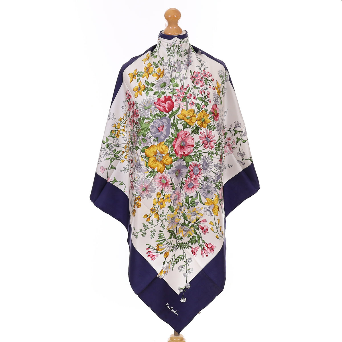 Boxed Pierre Cardin Floral Silk Scarf
