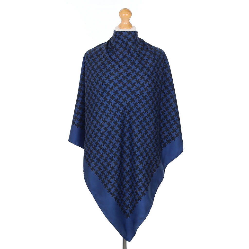 Hermès Dig Tooth Check Silk Scarf