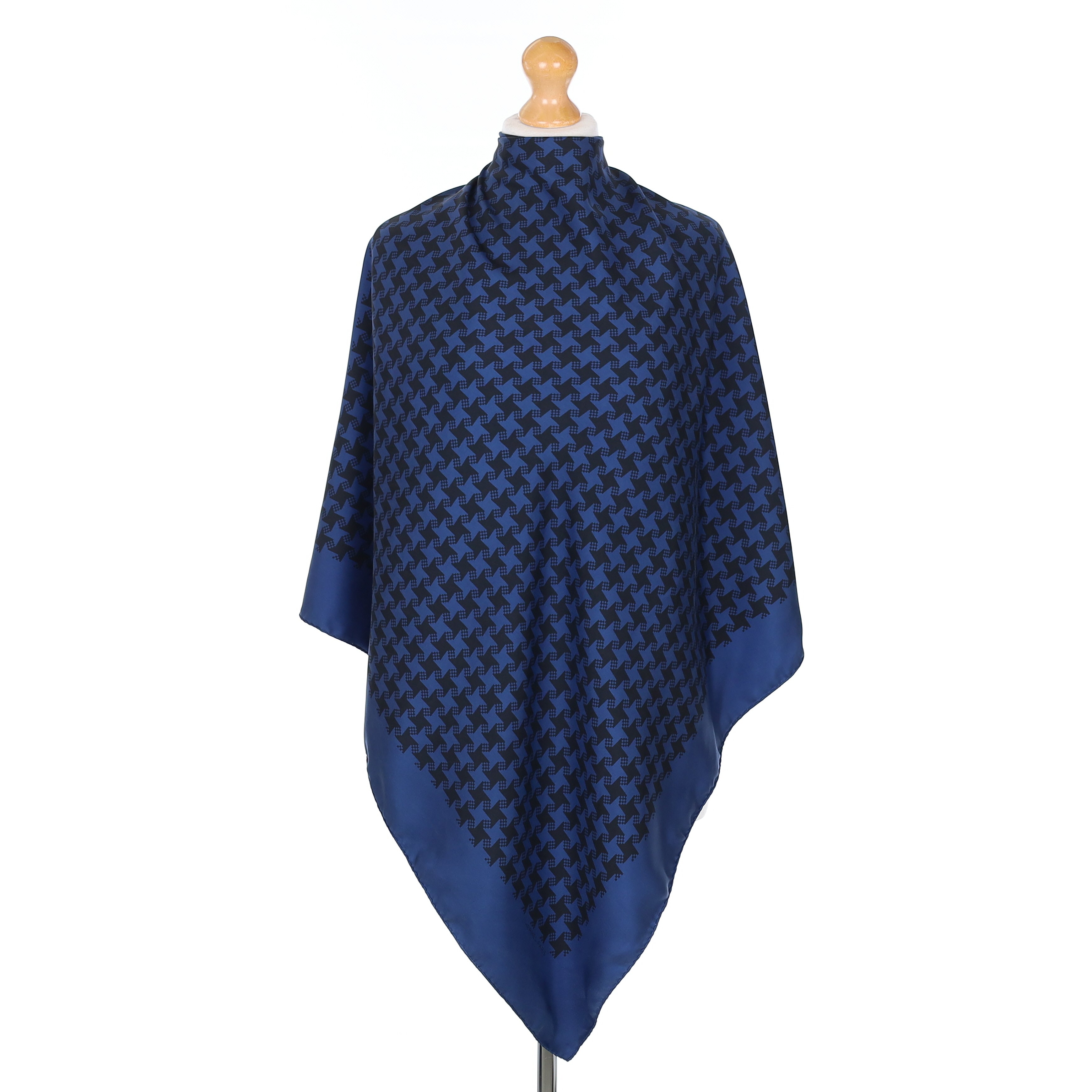 Hermès Dig Tooth Check Silk Scarf