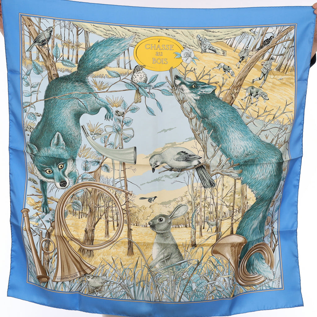 Pristine Boxed Hermès Chasse au Bois Silk Scarf Quite Rare