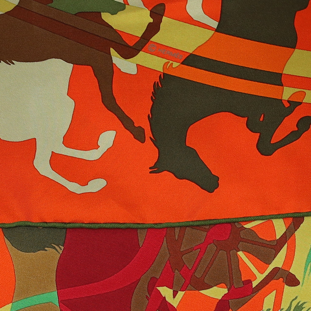 Hermès Ex-Libris en Camouflage Silk Scarf