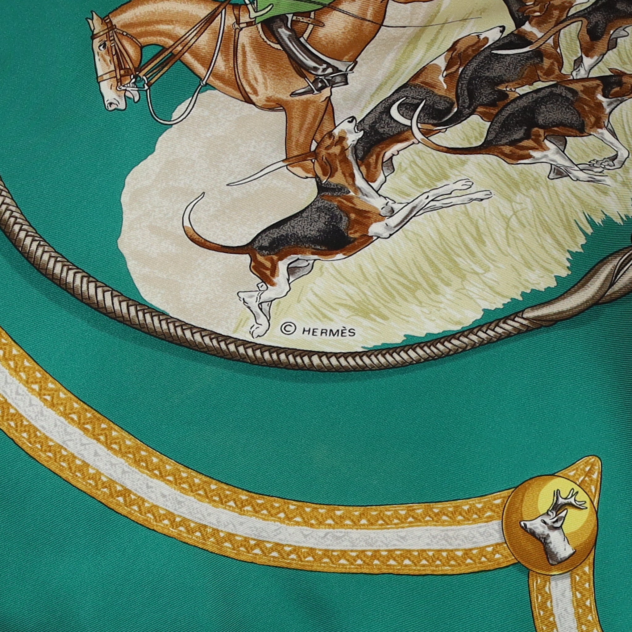 Hermès Le Laisser Courre Silk Scarf Rare