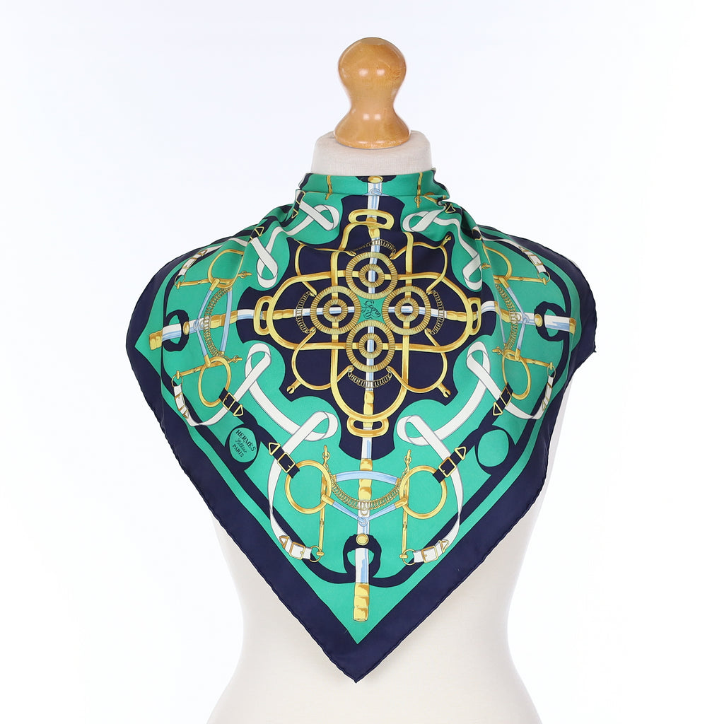 Hermès Eperon d'Or Pochette Silk Scarf