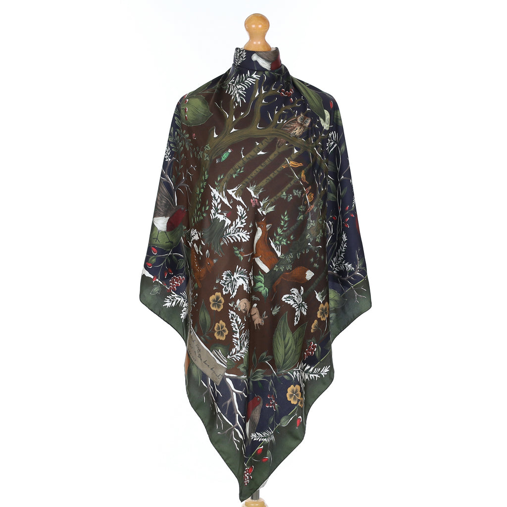 Pristine Aspinal Forest Design Silk Scarf
