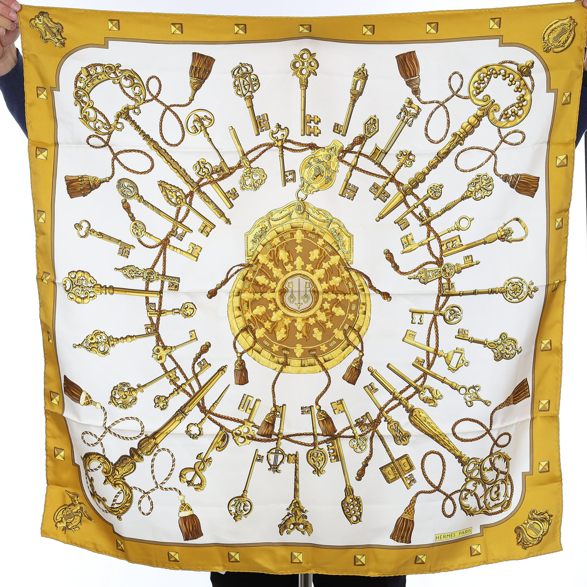 Hermès Les Clefs Silk Scarf