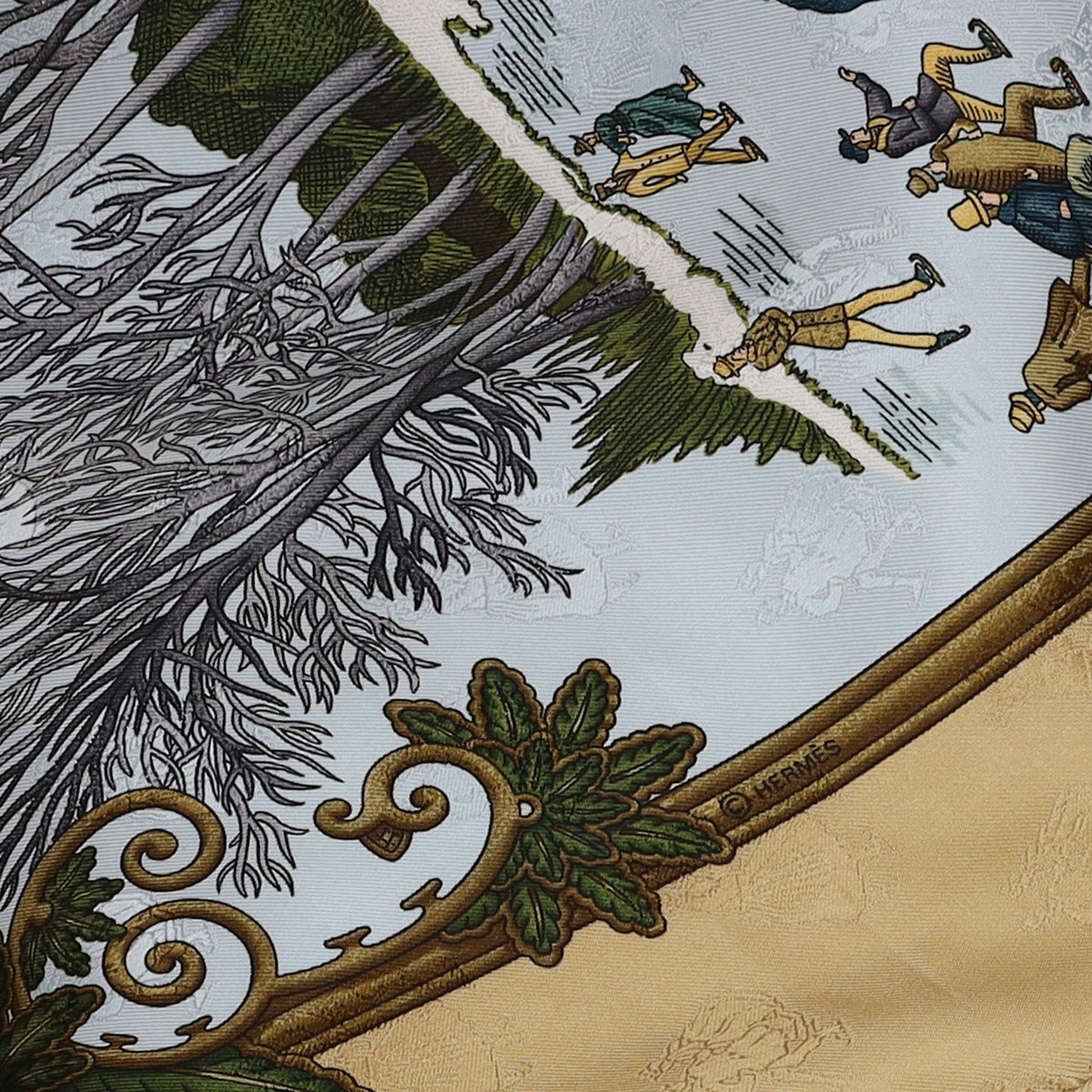 Hermès Joies D'hiver Silk Scarf Rare