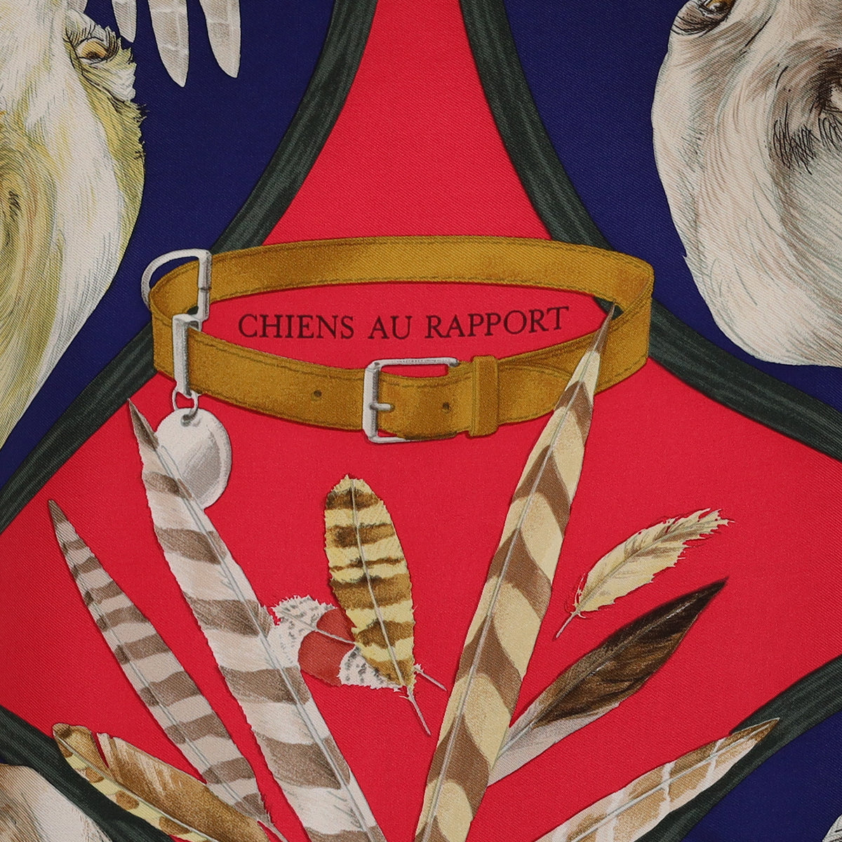 Hermès Chiens au Rapport Silk Scarf Quite Rare