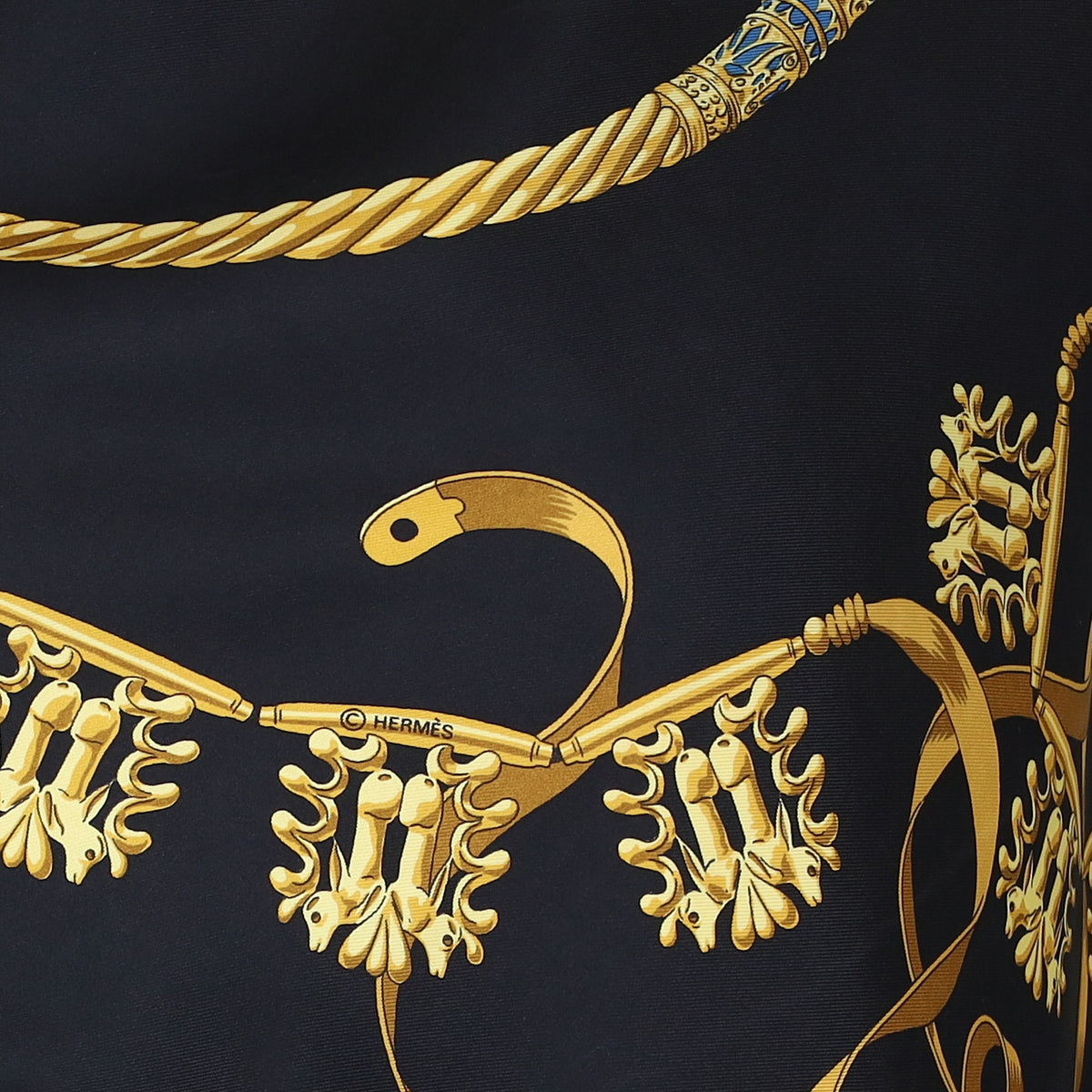 Hermès Les Cavaliers D'or Silk Scarf