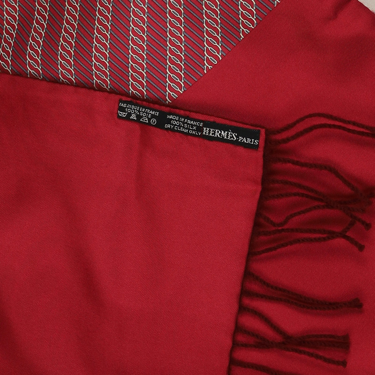 Hermès Double Faced Silk and Wool Scarf