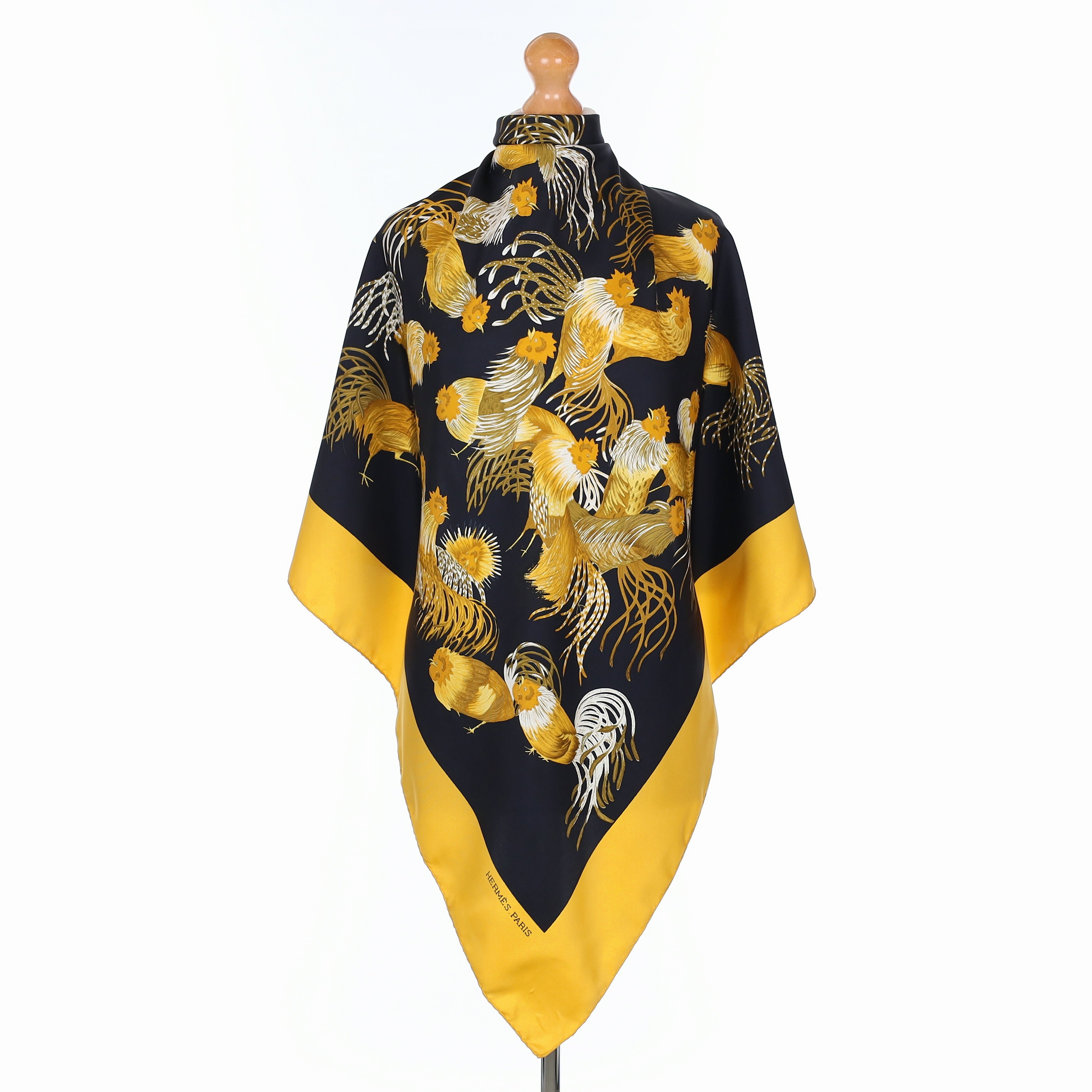 Hermès Les Coqs Silk Scarf