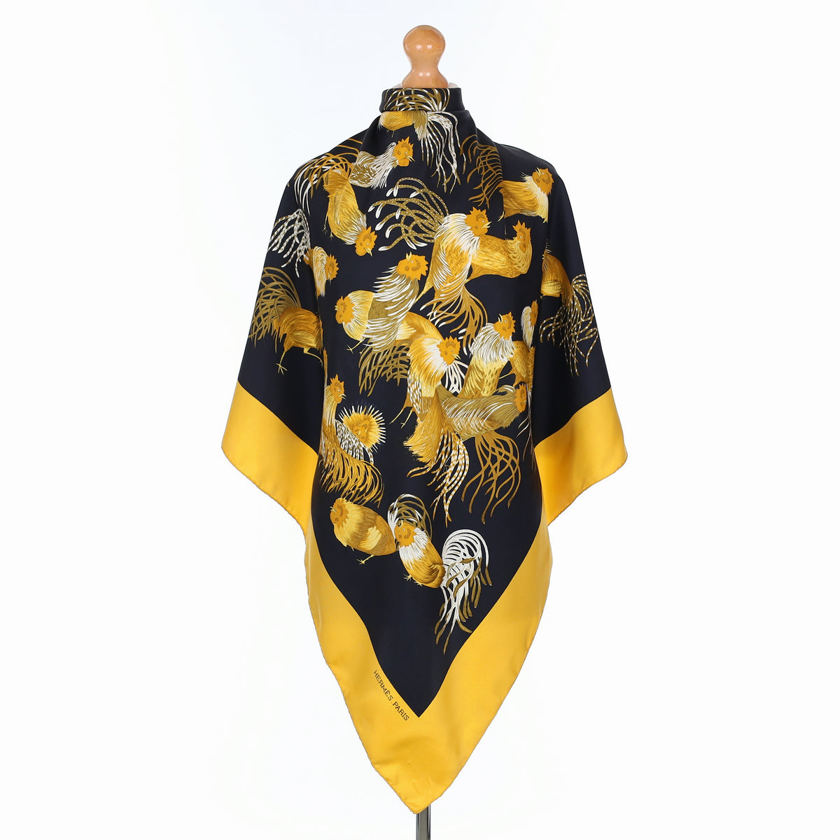 Hermès Les Coqs Silk Scarf