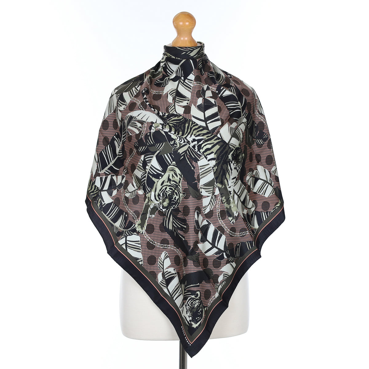 Brand New Sarah Haran Tiger Design Silk Scarf