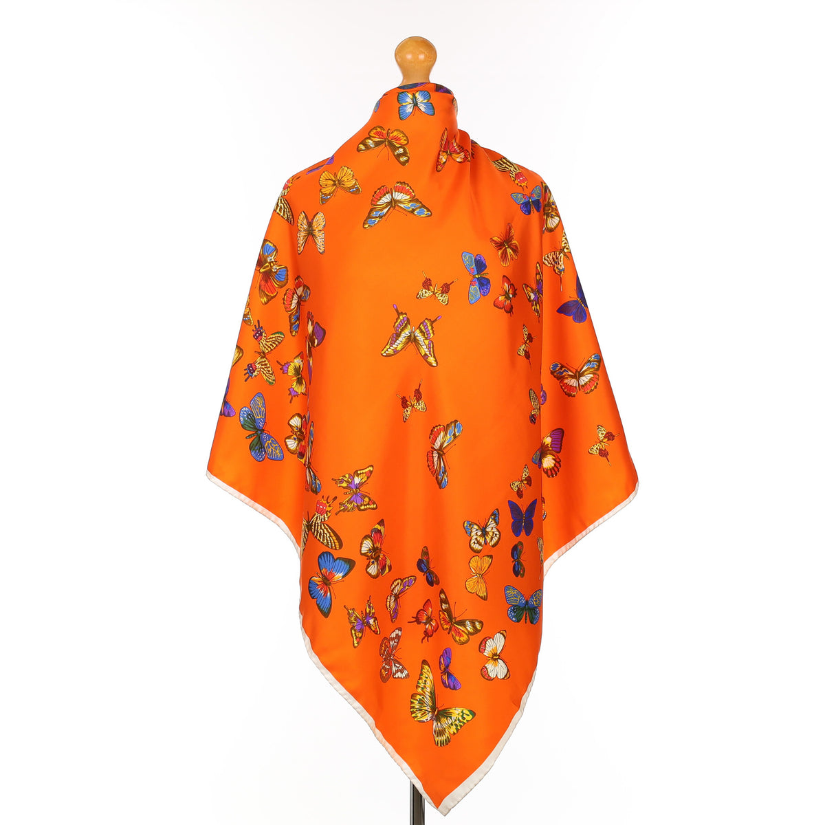 Tie Rack Orange Butterfly Silk Scarf