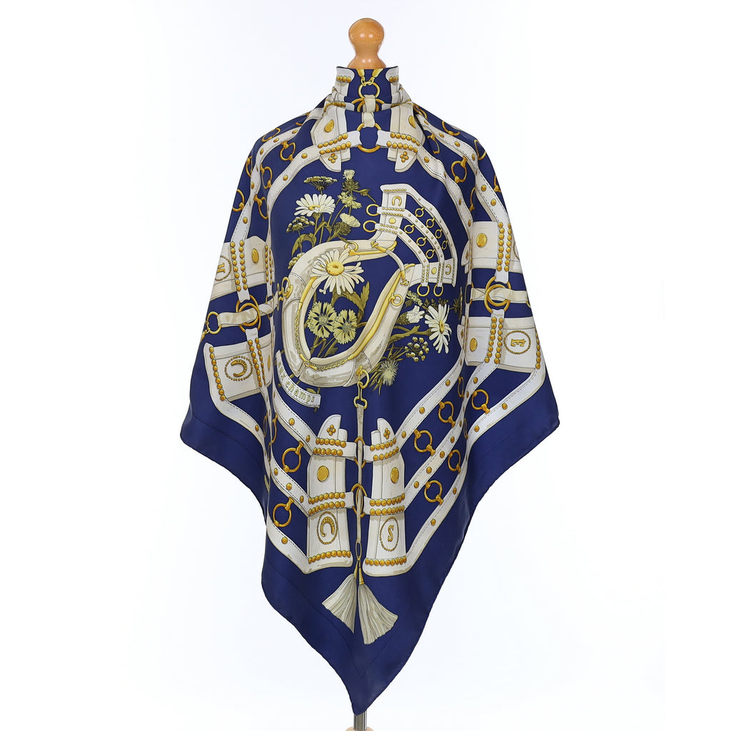 Hermès Aux Champs Silk Scarf